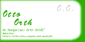 otto orth business card